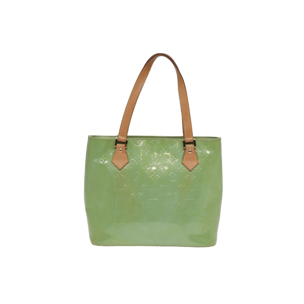 Louis Vuitton Green Monogram Vernis Houston Hand Bag