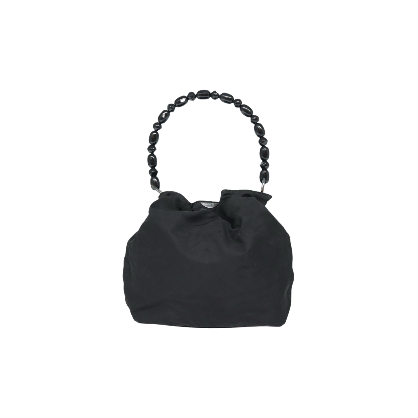 Christian Dior Black Nylon Maris Pearl Handbag