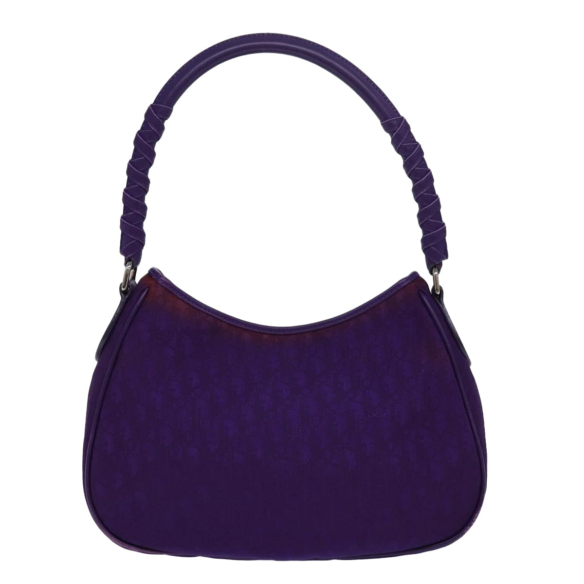 Christian Dior Purple Trotter Canvas Shoulder Bag