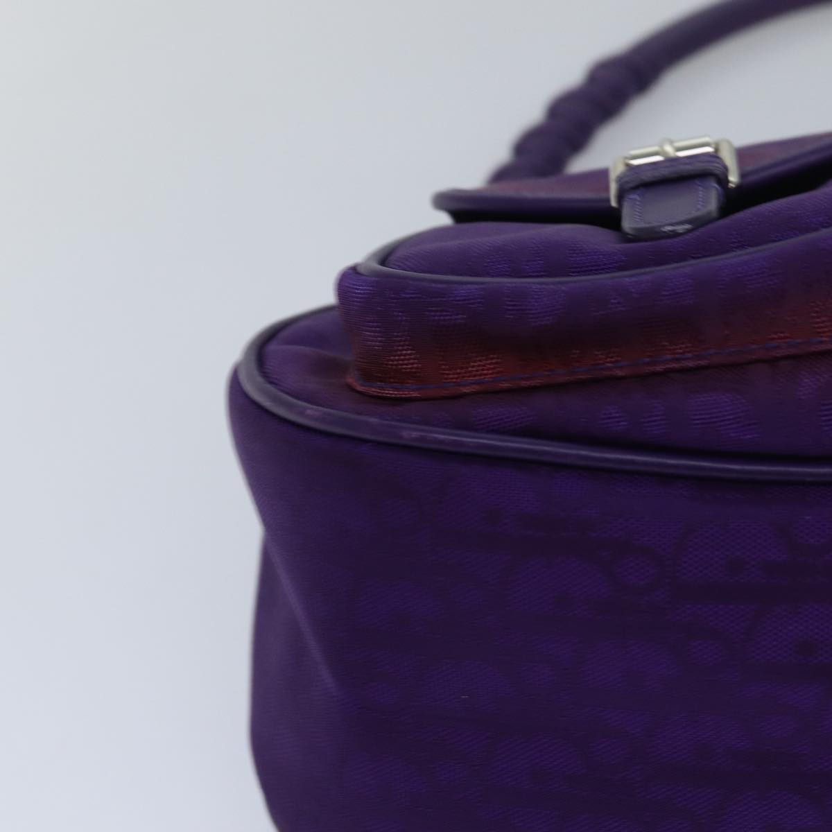 Christian Dior Purple Trotter Canvas Shoulder Bag