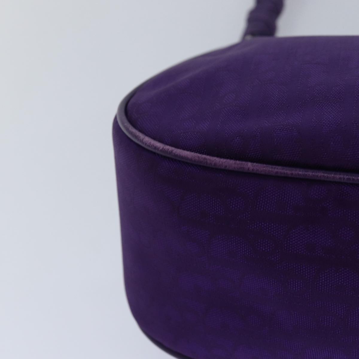 Christian Dior Purple Trotter Canvas Shoulder Bag