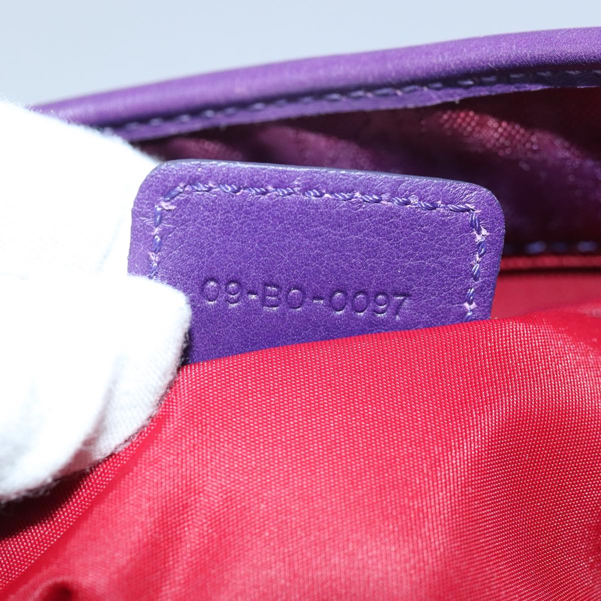 Christian Dior Purple Trotter Canvas Shoulder Bag