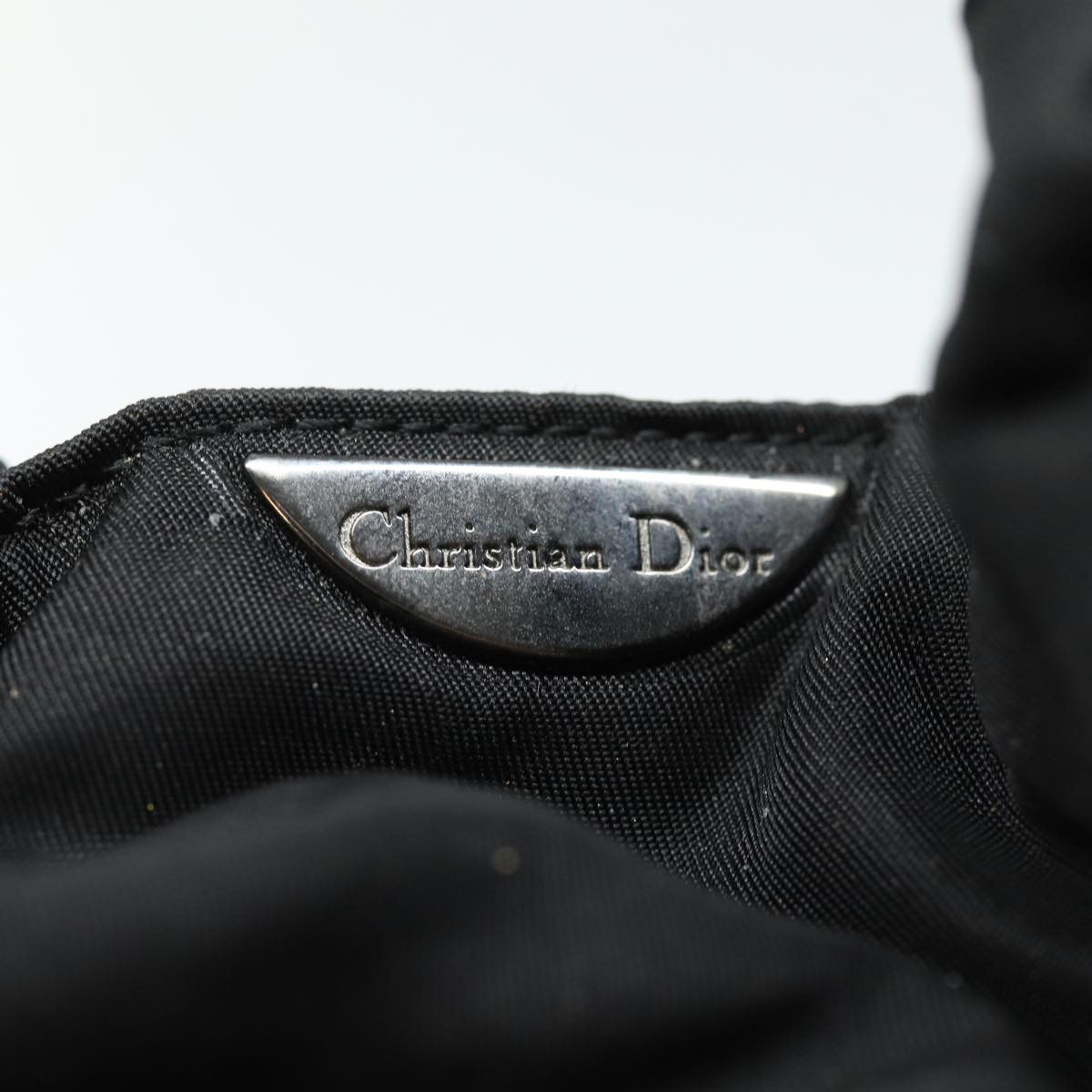 Christian Dior Black Nylon Maris Pearl Handbag