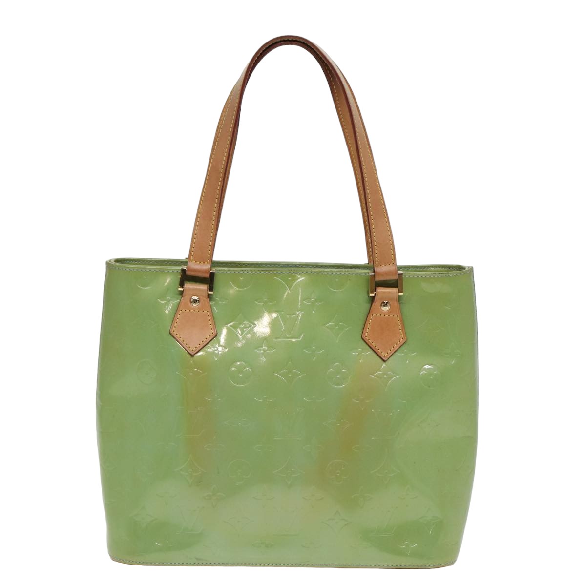 Louis Vuitton Green Monogram Vernis Houston Hand Bag