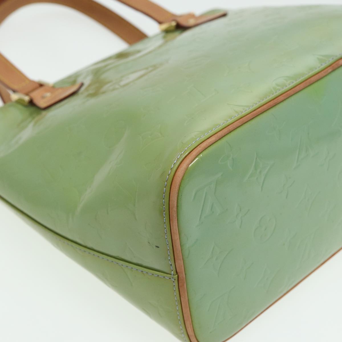 Louis Vuitton Green Monogram Vernis Houston Hand Bag