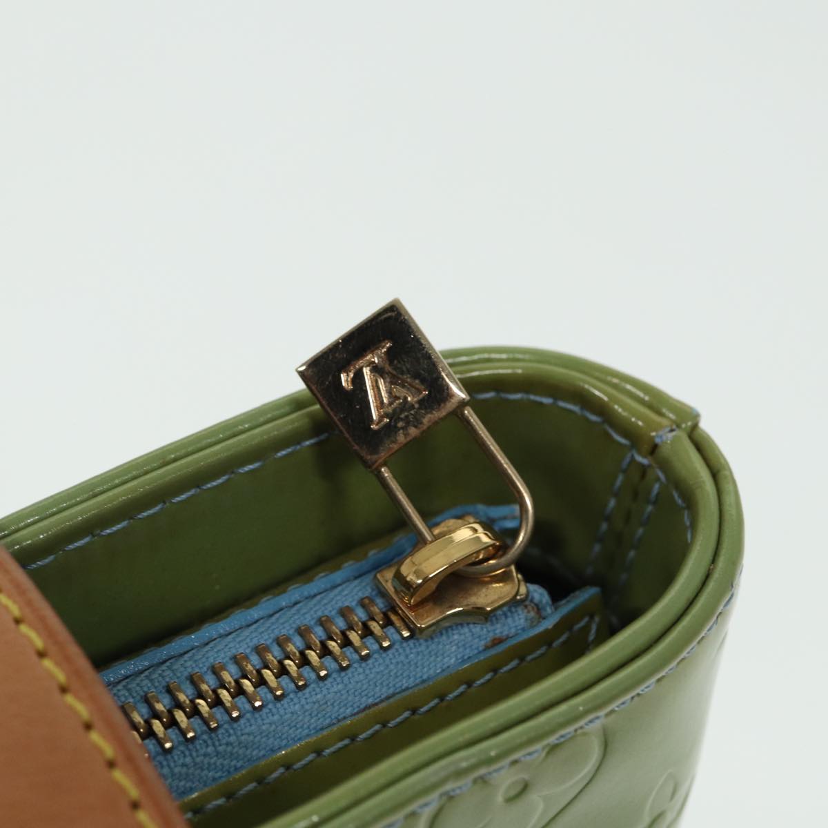 Louis Vuitton Green Monogram Vernis Houston Hand Bag